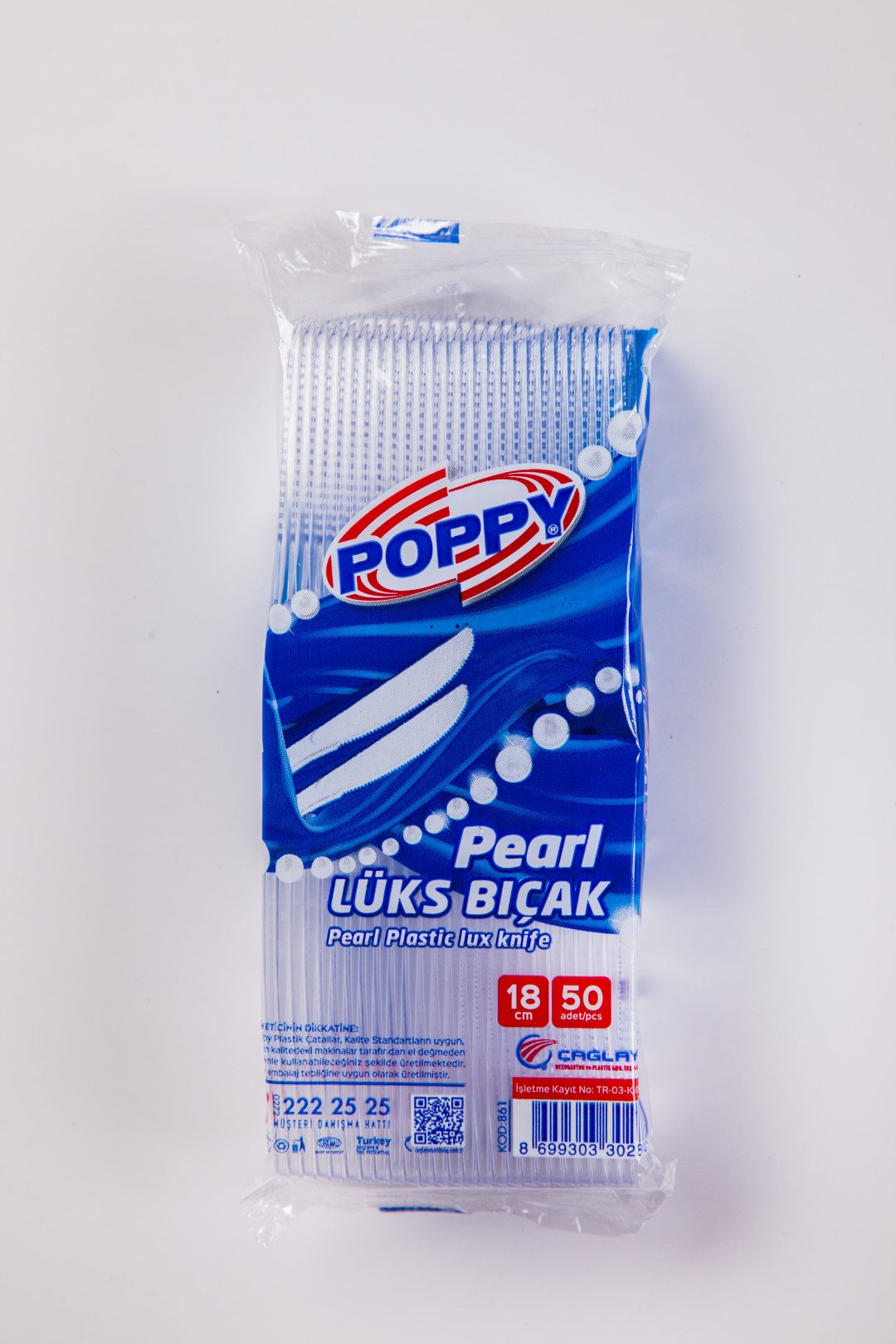 POPPY PLASTİK LÜKS İNCİ BIÇAK-112